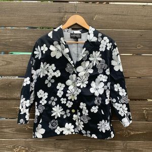 Black & White floral jacket